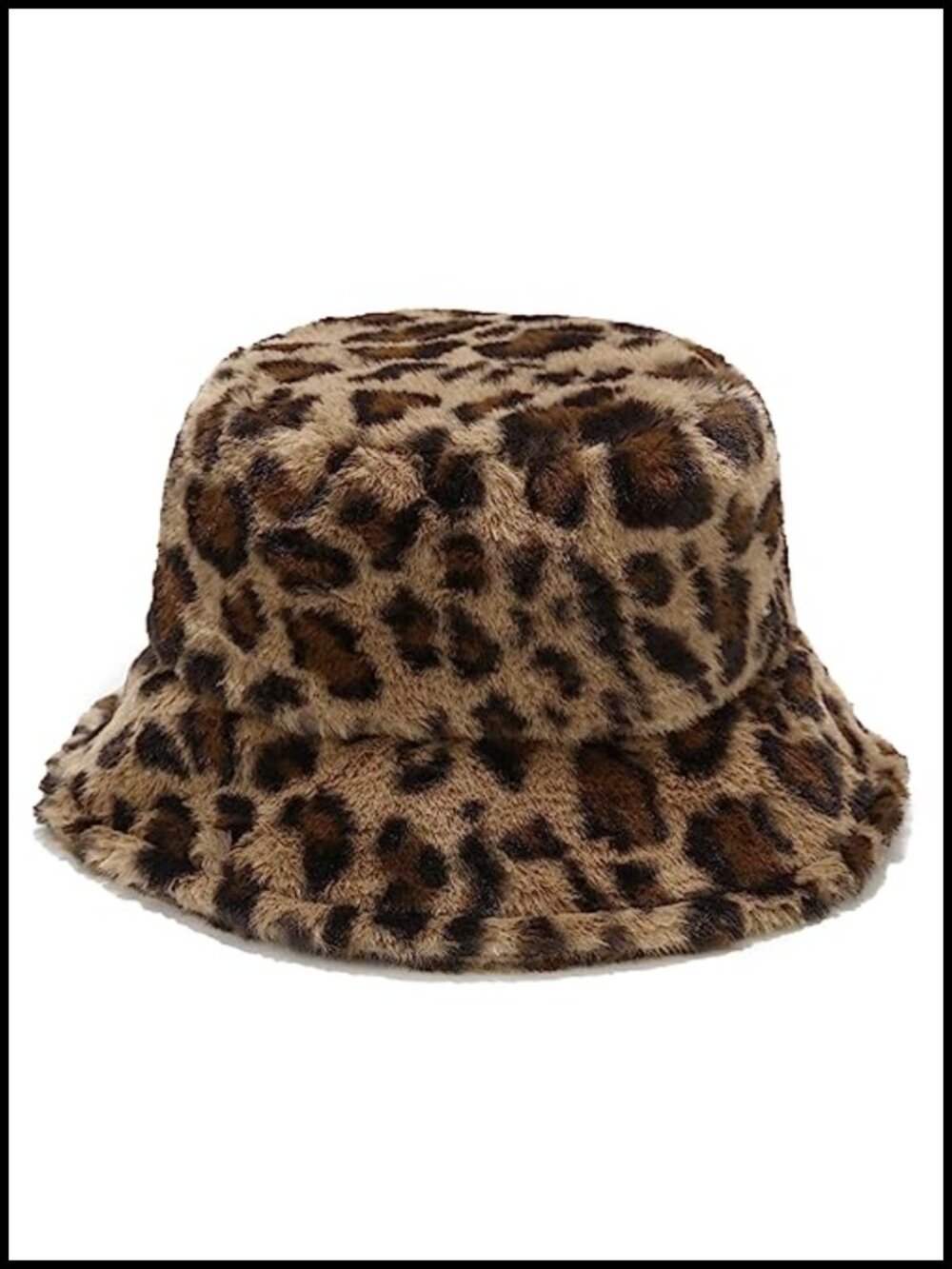 Winter Warm Faux Fur Bucket Hat Fluffy Fuzzy Plush Fisherman for Women